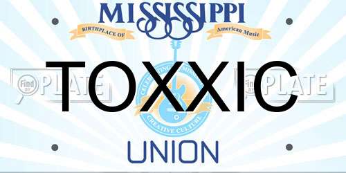 TOXXIC Mississippi License Plate