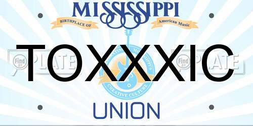 TOXXXIC Mississippi License Plate