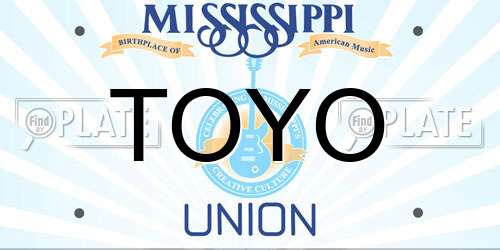 TOYO Mississippi License Plate