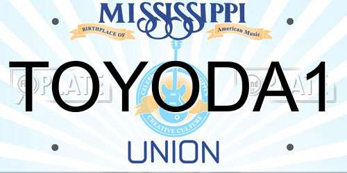 TOYODA1 Mississippi License Plate