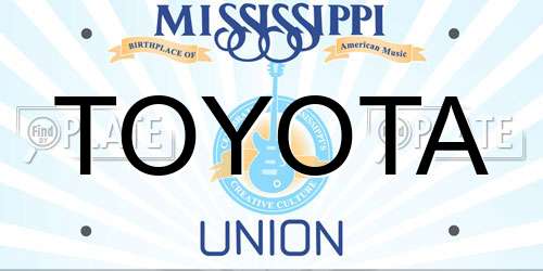 TOYOTA Mississippi License Plate
