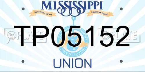 TP05152 Mississippi License Plate