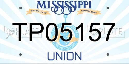TP05157 Mississippi License Plate