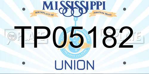 TP05182 Mississippi License Plate