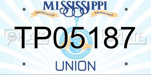 TP05187 Mississippi License Plate
