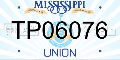 TP06076 Mississippi License Plate
