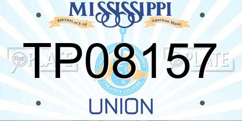 TP08157 Mississippi License Plate