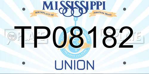 TP08182 Mississippi License Plate