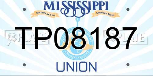 TP08187 Mississippi License Plate