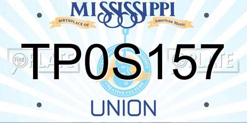 TP0S157 Mississippi License Plate