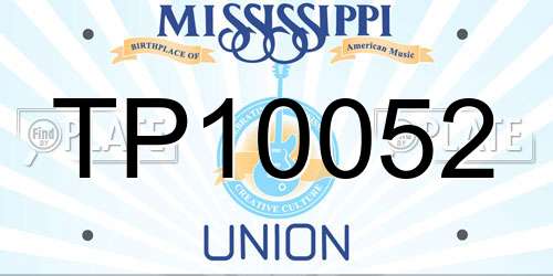 TP10052 Mississippi License Plate