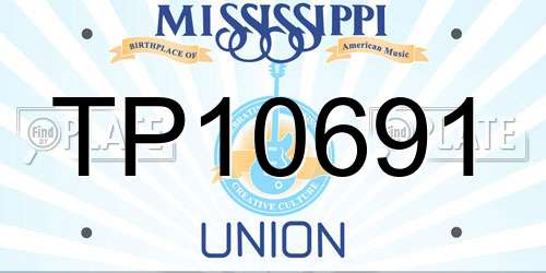 TP10691 Mississippi License Plate
