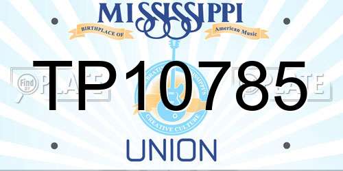 TP10785 Mississippi License Plate