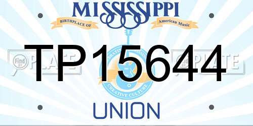 TP15644 Mississippi License Plate