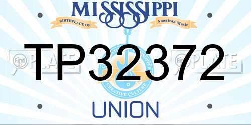 TP32372 Mississippi License Plate