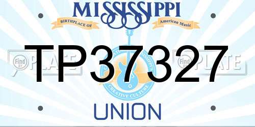 TP37327 Mississippi License Plate