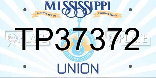 TP37372 Mississippi License Plate