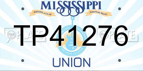 TP41276 Mississippi License Plate