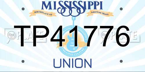 TP41776 Mississippi License Plate