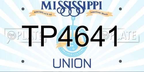 TP4641 Mississippi License Plate
