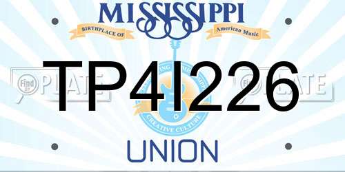 TP4I226 Mississippi License Plate