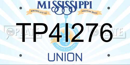 TP4I276 Mississippi License Plate