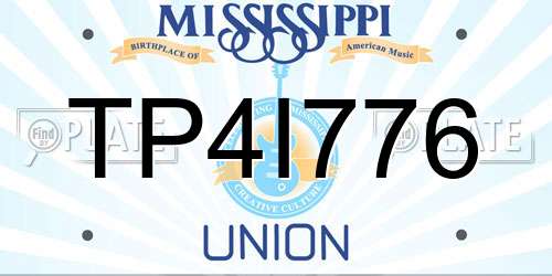 TP4I776 Mississippi License Plate