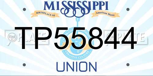 TP55844 Mississippi License Plate