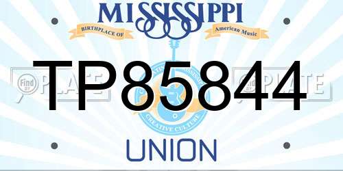 TP85844 Mississippi License Plate