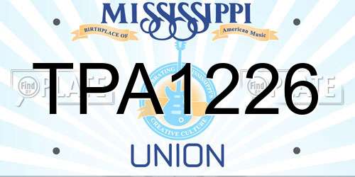 TPA1226 Mississippi License Plate