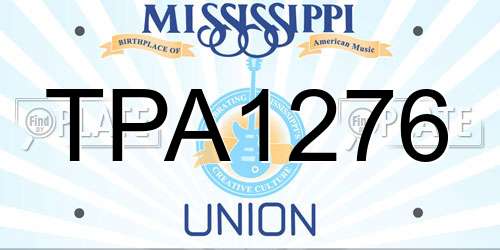 TPA1276 Mississippi License Plate