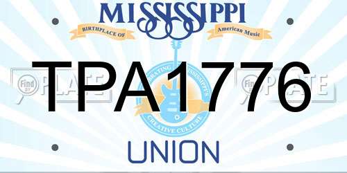 TPA1776 Mississippi License Plate