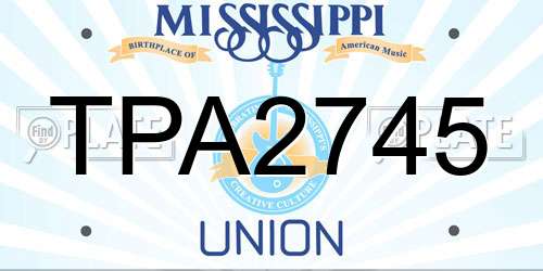 TPA2745 Mississippi License Plate
