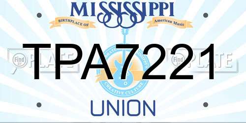 TPA7221 Mississippi License Plate