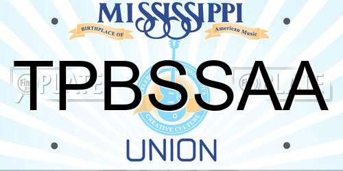 TPBSSAA Mississippi License Plate