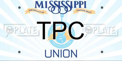 TPC Mississippi License Plate