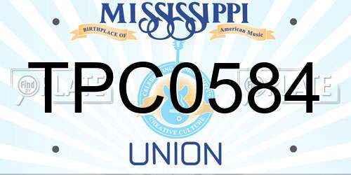 TPC0584 Mississippi License Plate