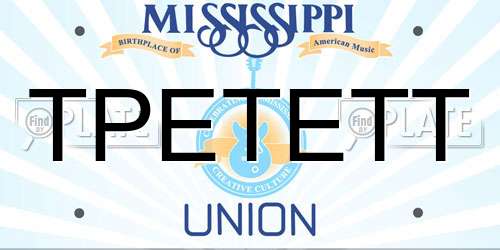 TPETETT Mississippi License Plate