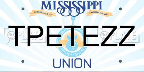TPETEZZ Mississippi License Plate