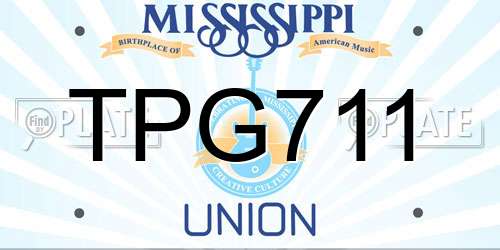 TPG711 Mississippi License Plate