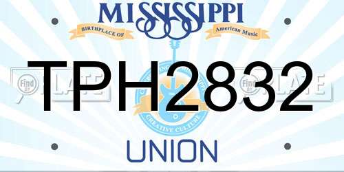 TPH2832 Mississippi License Plate
