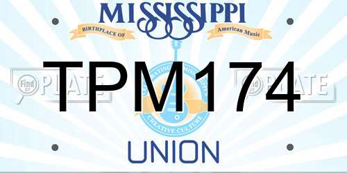 TPM174 Mississippi License Plate