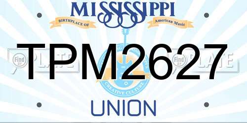 TPM2627 Mississippi License Plate