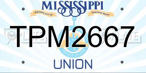TPM2667 Mississippi License Plate
