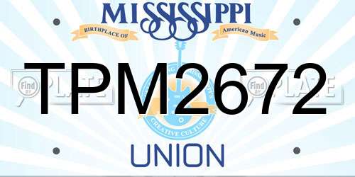 TPM2672 Mississippi License Plate