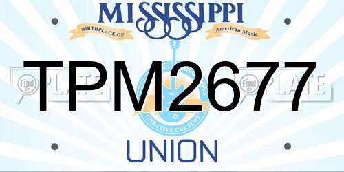 TPM2677 Mississippi License Plate
