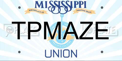 TPMAZE Mississippi License Plate