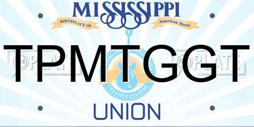 TPMTGGT Mississippi License Plate