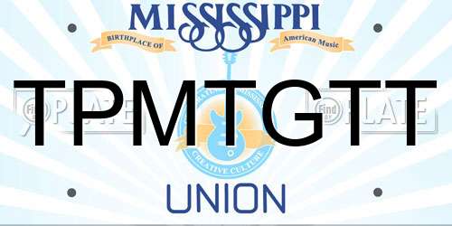 TPMTGTT Mississippi License Plate