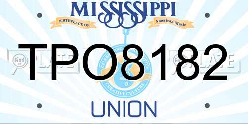TPO8182 Mississippi License Plate